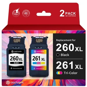 260XL 261XL Replacement for Canon 260 and 261 Ink Cartridges PG-260 CL-261 Co...