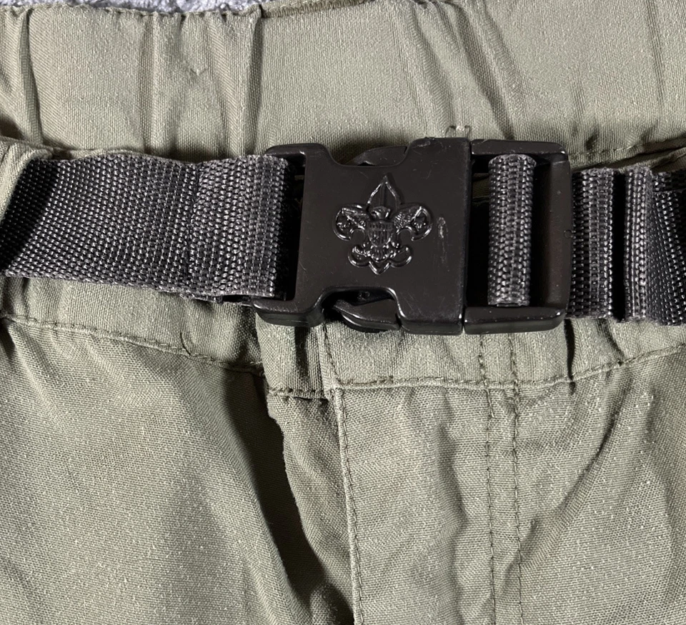 Boy Scouts Shorts Adult Large Sz 37 Green Switchback Uniform BSA Cargo Utility** - Image 2 of 4