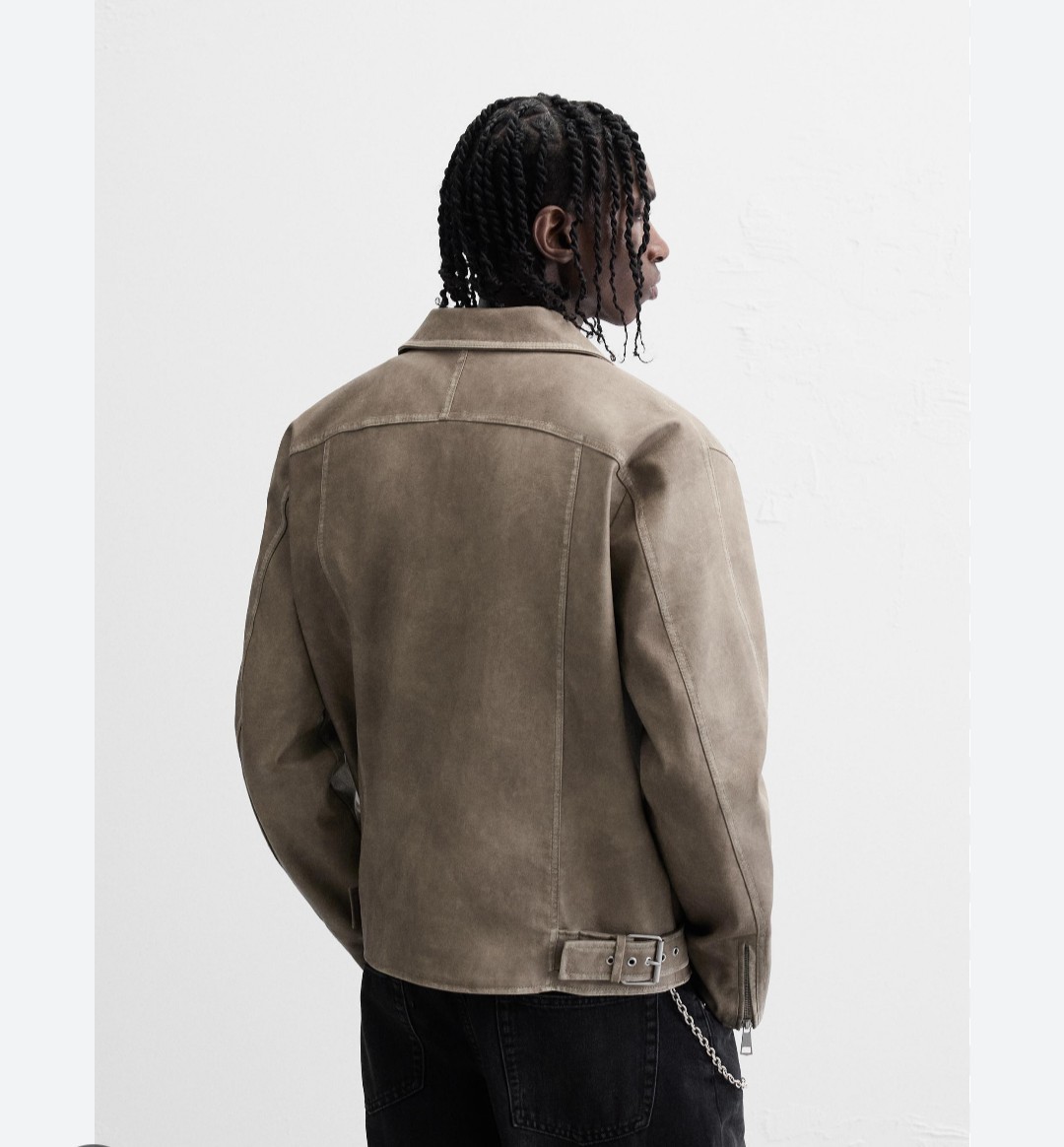 Zara jacket ザラジャケットLeather Faux Leather ZARA Man Men's Over Shirt Light Cool Classic