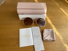 Image of New Original Chloé CH0184S Light Gold/Brown Shaded (002) Sunglasses 59-21-140 XL
