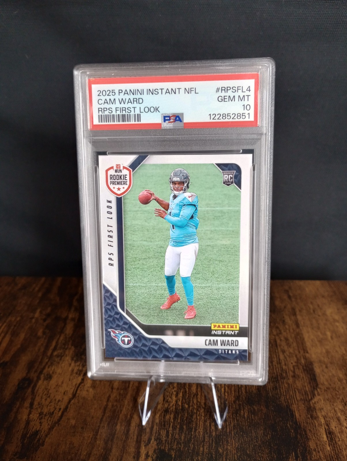 2025 PANINI INSTANT NFL RPS FIRST LOOK #RPSFL4 CAM WARD PSA 10 gem 💎 RC rookie