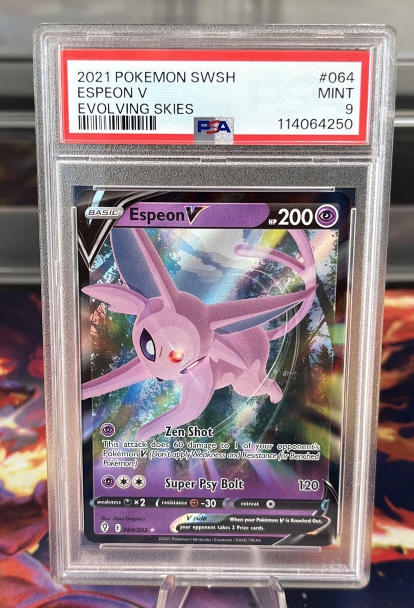Pokemon Evolving Skies: Espeon V 064/203 PSA 9