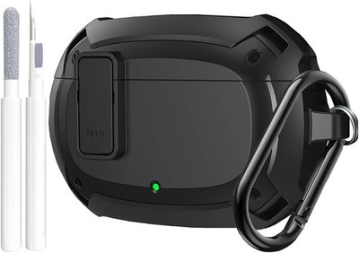 Compatible with Beats Studio Buds/Buds+ Case Cover 2021/2023, [Secure Black 
