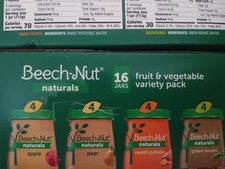 Beech-Nut Naturals Stage 1 Baby Food, Fruit  Veg, 4 oz Jar 16 Pack 