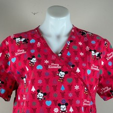 Nurse Scrub Unisex Medium Mickey Minnie Mouse Disney Cuties Merry Kissmouse
