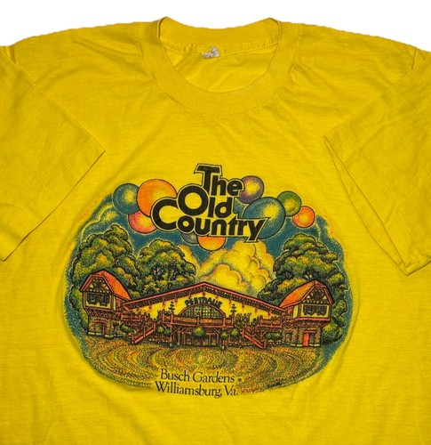Vtg 80s 90s Busch Gardens The Old Country Williamsburg Single Stitch Shirt XL*