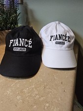 Fiance 2 -Hat Set EST 2025, Bride & Groom, Honeymoon Wedding Engagement Gift NEW