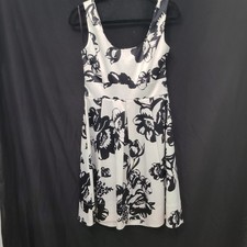 White House Black Martket White And Black Floral Samples Sale Dress