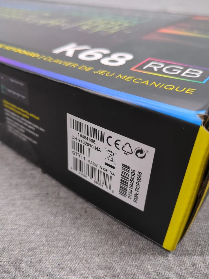 CORSAIR K68 Cherry MX Red Mechanical Keyboard RGB Backlight CH-9102010-NA - Image 4 of 4