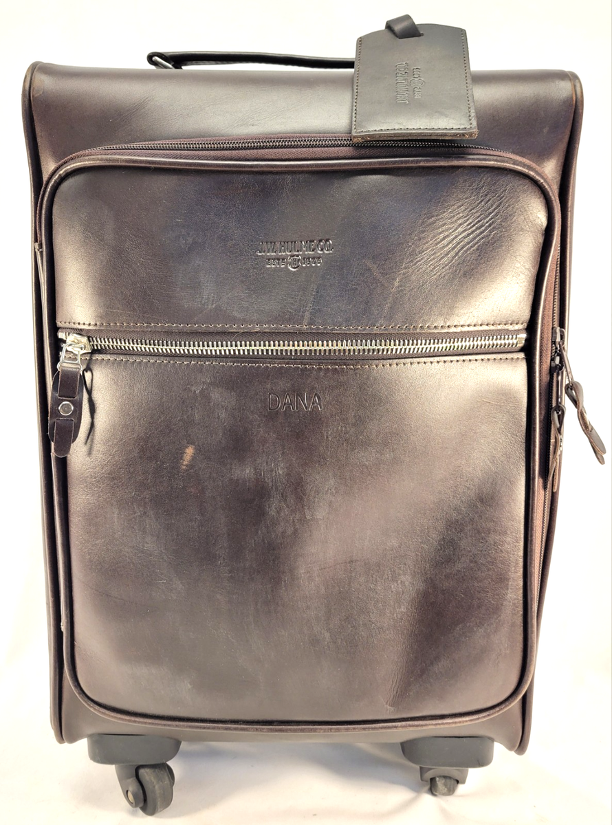 J.W. Hulme Leather Luggage Set Monogrammed Dana | eBay