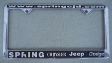 Spring Chryslerdodgejeep Dealer License Plate Frame Spring Chryslerdodgejeep Dealer License Plate Frame