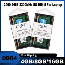 Crucial 4GB/8GB/16GB DDR4 RAM 2400/3200MHz 1.2v SO-DIMM 260Pin For Laptop Lot