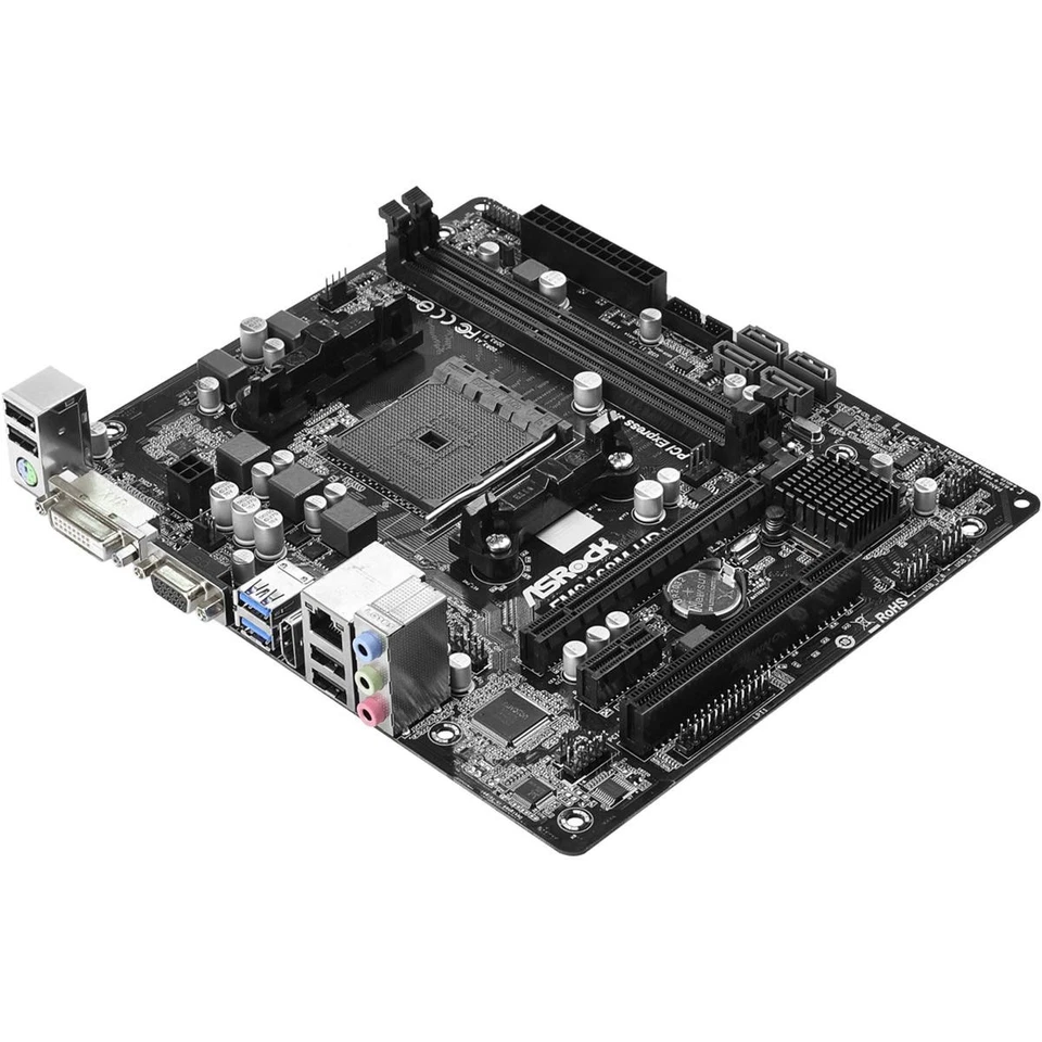 Placa Base Asrock Fm2a68m-hd+ Socket Amd Fm2+ 2 Slots Ddr3 Matx Reacondicionado - Imagen 2 de 4