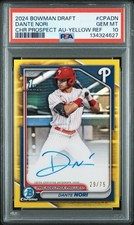 Dante Nori 2024 Bowman Draft #CPA-DN First (1st) AUTO Yellow Refractor [29/75]