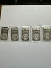 Lot Of 5 APMEX 1 Oz Silver Bars