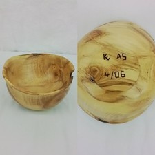 Burl Wood Bowl Handmade Lightwood 7" J3831