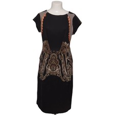 Etro, Kleid, Größe: 44, Schwarz/Mehrfarbig, Elasthan/Modal/Viskose, Damen #PSH