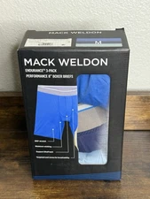 3 Pack Mack Weldon Men's Size Medium Endurance FX Performance Boxer Briefs Blue