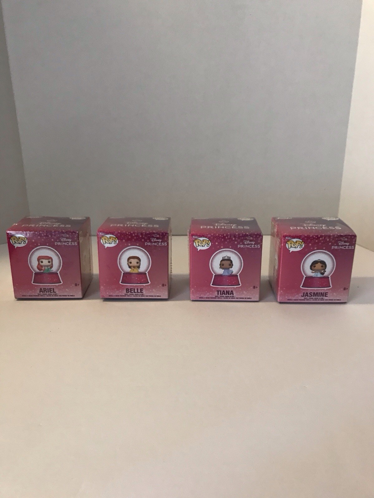 Disney Princess Funko Pop Snow Globes 4-Piece Sealed Set