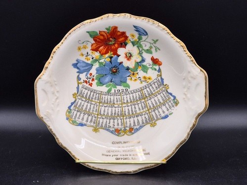 Vintage 1929 Calendar Advertising Plate, 7"