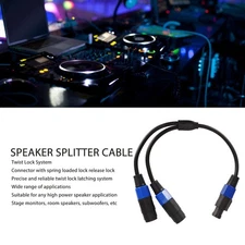 Speaker Splitter Cable Plug And Play Speaker Male To 2 Female Extension