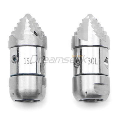 #ad #ad High Pressure Jetter Drain Nozzle Hose Sewer 3 Side 4 Rear Rotating Jet 15L 30L $64.99