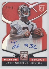 2014 Panini Elite Rookie Status Red Die-Cut 15/49 James Wilder Jr #142 Auto 0f8
