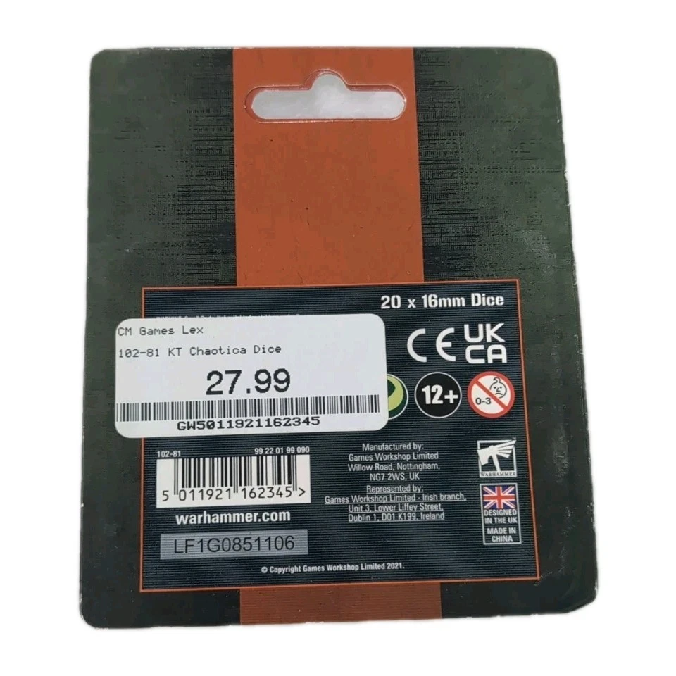 Warhammer 40K: Kill Team - Juego de dados Chaotica Games Workshop GWS102-81 Foto 2 de 2