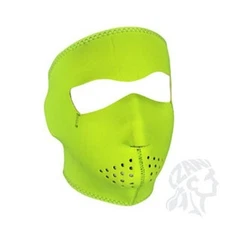 Lime Neon Green Neoprene Full Face Mask Biker Ski Motorcycle Costume Paintball