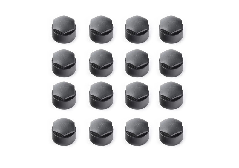 New genuine Audi 2016 Satin Black 17MM Wheel Bolt Cap Cover Set 16x