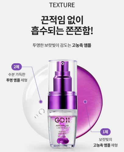 GD11 Advanced Lab Energy Double Ampoule 30g Anti-Aging Moisturizing K-Beauty - Picture 9 of 11