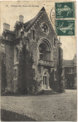 ABBAYE des VAUX de CERNAY 78 CPA écrite à Mme Paul RIMBERT 44 Missillac 8-6-1908