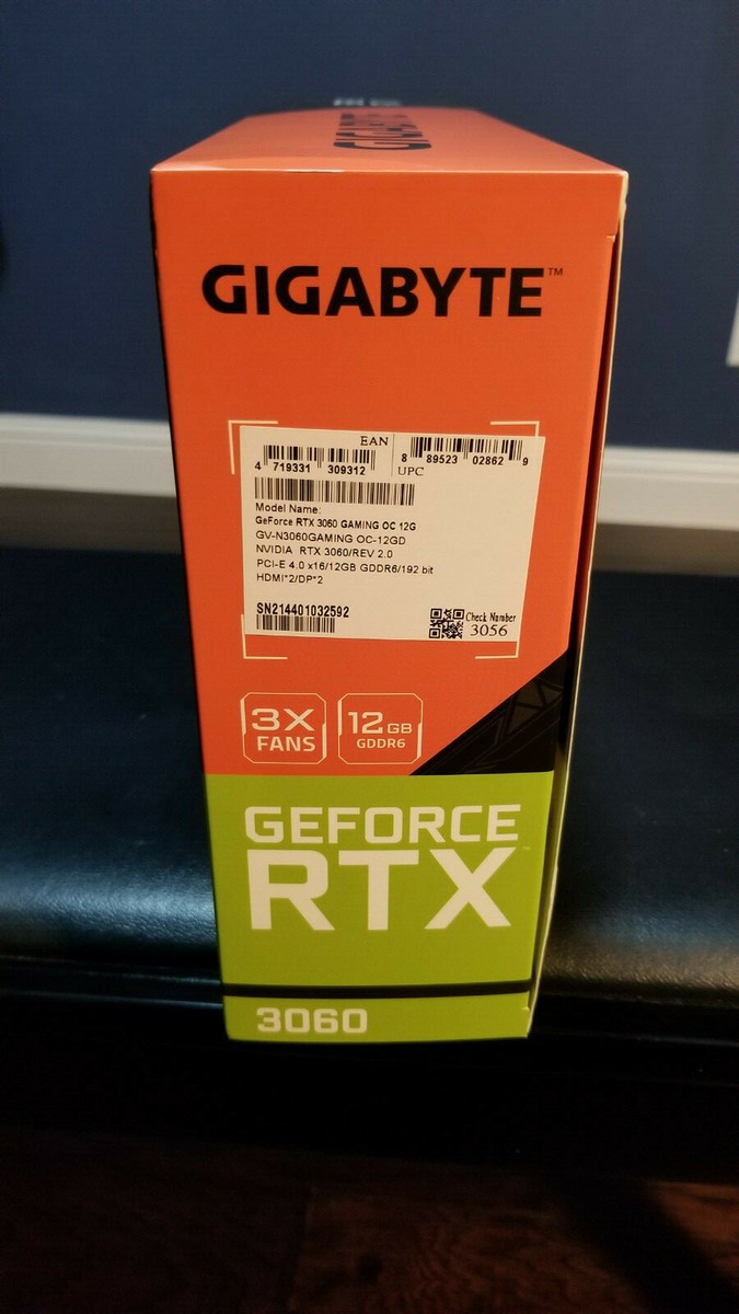 GIGABYTE NVIDIA GeForce RTX 3060 12GB GDDR6 Graphics Card (GV
