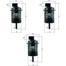 3x MAHLE / KNECHT Kraftstofffilter KL 453 Fuel Filter