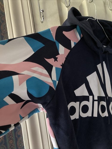 ADIDAS WOMENS LS CROPPED HOODED SWEATSHIRT SZ LARGE NWOT - Picture 6 of 16
