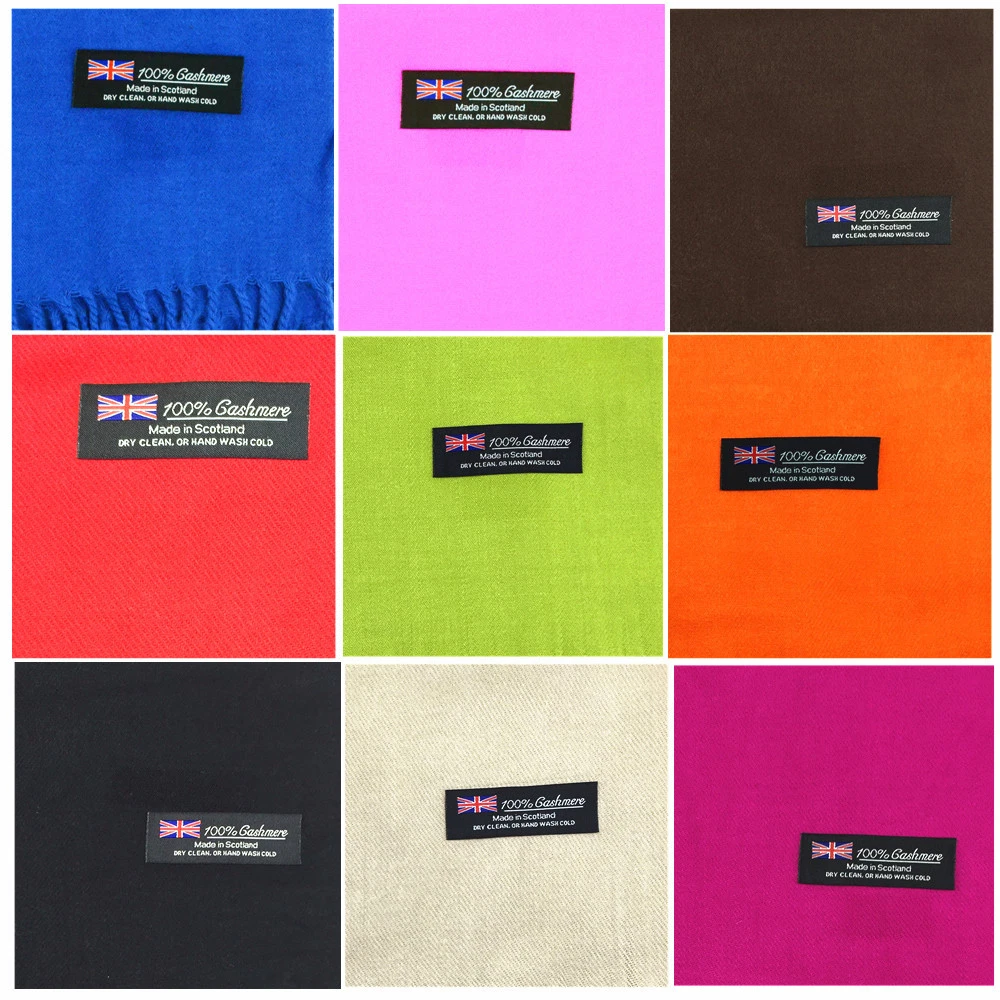 Wholesale unisex 100% CASHMERE Warm wrap Scarf pure solid colored Wool SCOTLAND