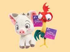 Disney Princess Moana Pua & Hei Hei Bean Plush 5-inch Lot of 2 NWT