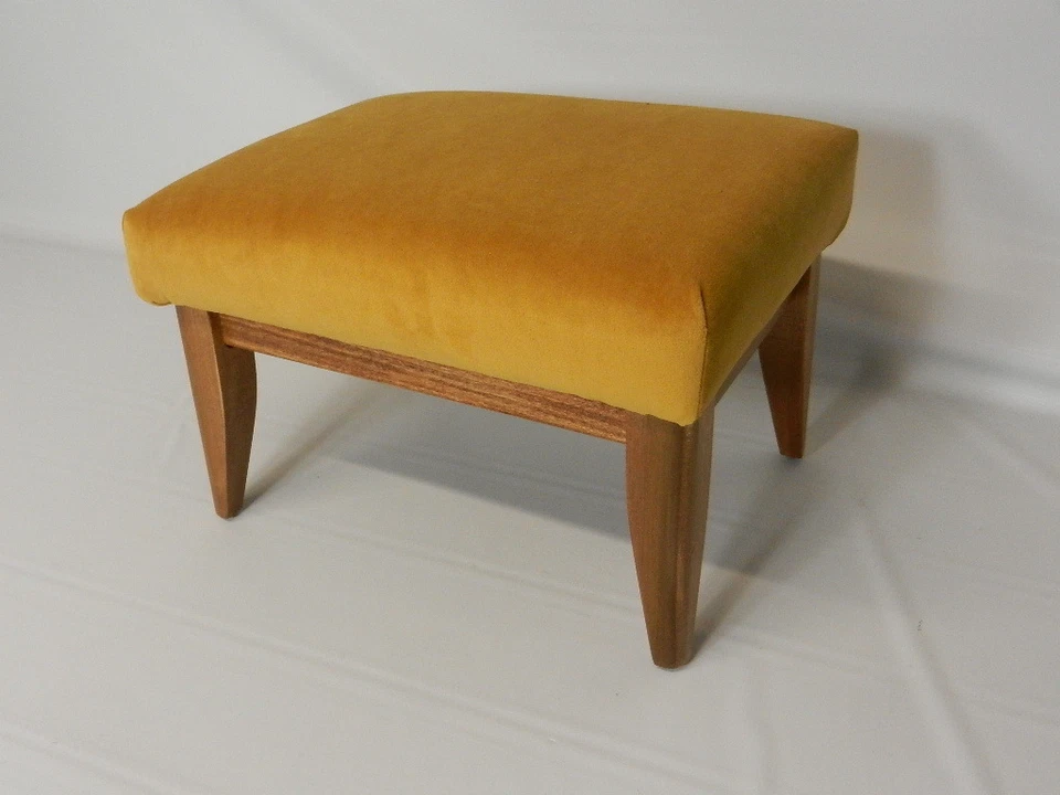Yorkshire Suede Footstools with Solid Wood Frame (Available in 4 Colors) Free US - Image 4 of 4