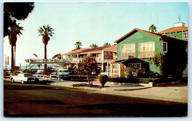 SANTA BARBARA, CA California ~ Roadside ALA MAR MOTEL c1950s Cars Postcard
