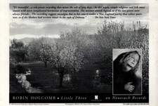 vtg 90s ROBIN HOLCOMB LITTLE THREE MAGAZINE PRINT AD Solo Piano Pinup Clipping