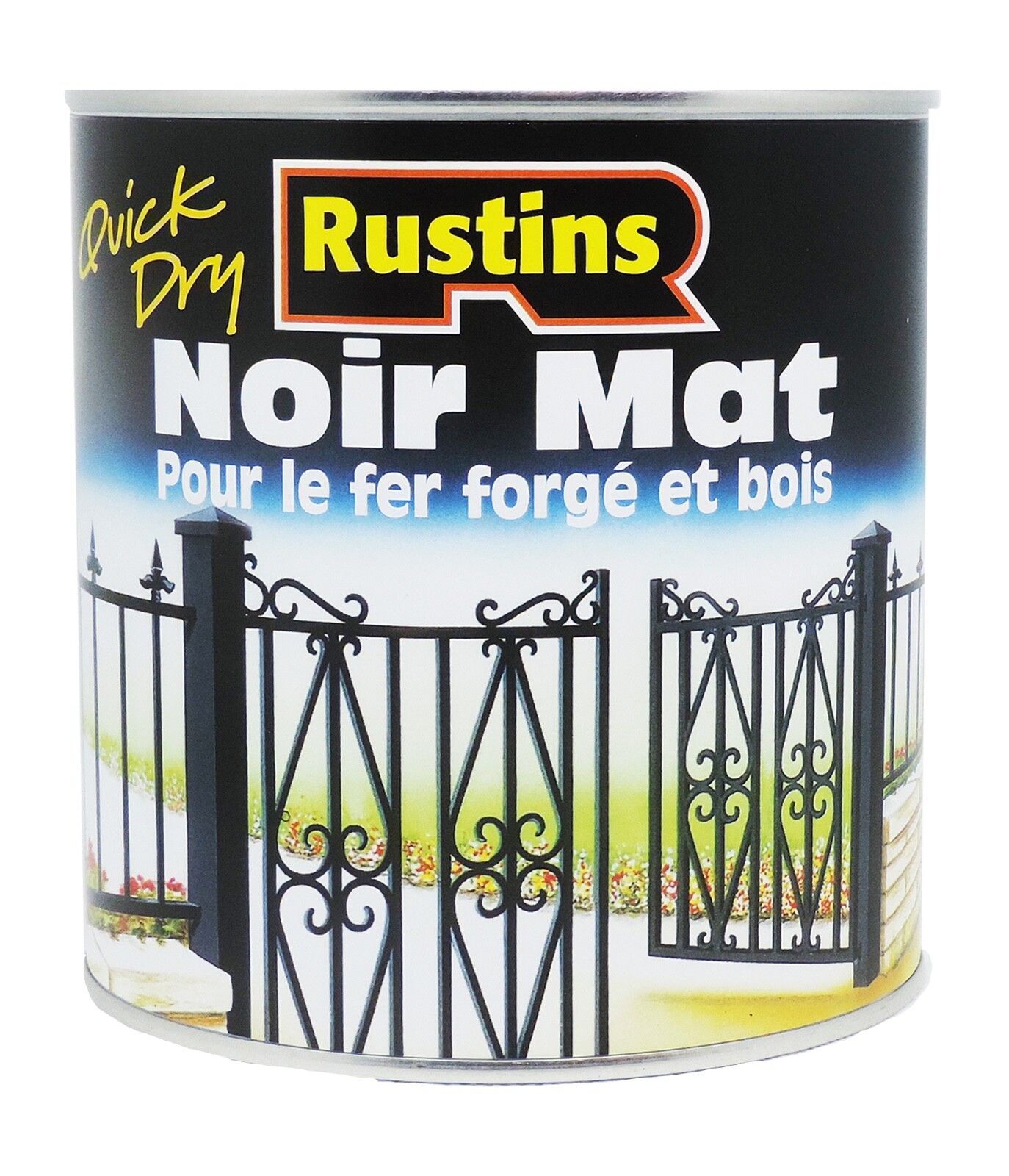 Peinture Mat bois et métal Rustins contre la rouille et l'usure noir 500ML