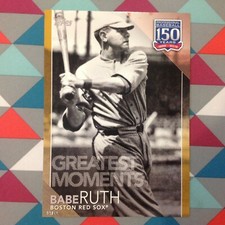 #1 Babe Ruth Red Sox 5x7 Jersey # - 3/10 made Gold 2019 Topps 150 Years Greatest