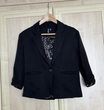 Izabel London Women’s Black Smart Casual Work Blazer Jacket - Ladies Size Uk 10