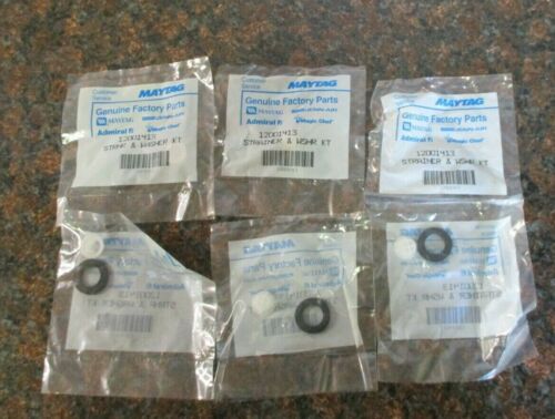 Lot of 6 New in bag Whirlpool Maytag Strainer Part #12001413 NOS FREE SHIPPING  - Picture 1 of 4