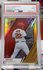 G506 2022 CHRONICLES JUAN SOTO PHOENIX #21 GOLD PSA 9 6/10