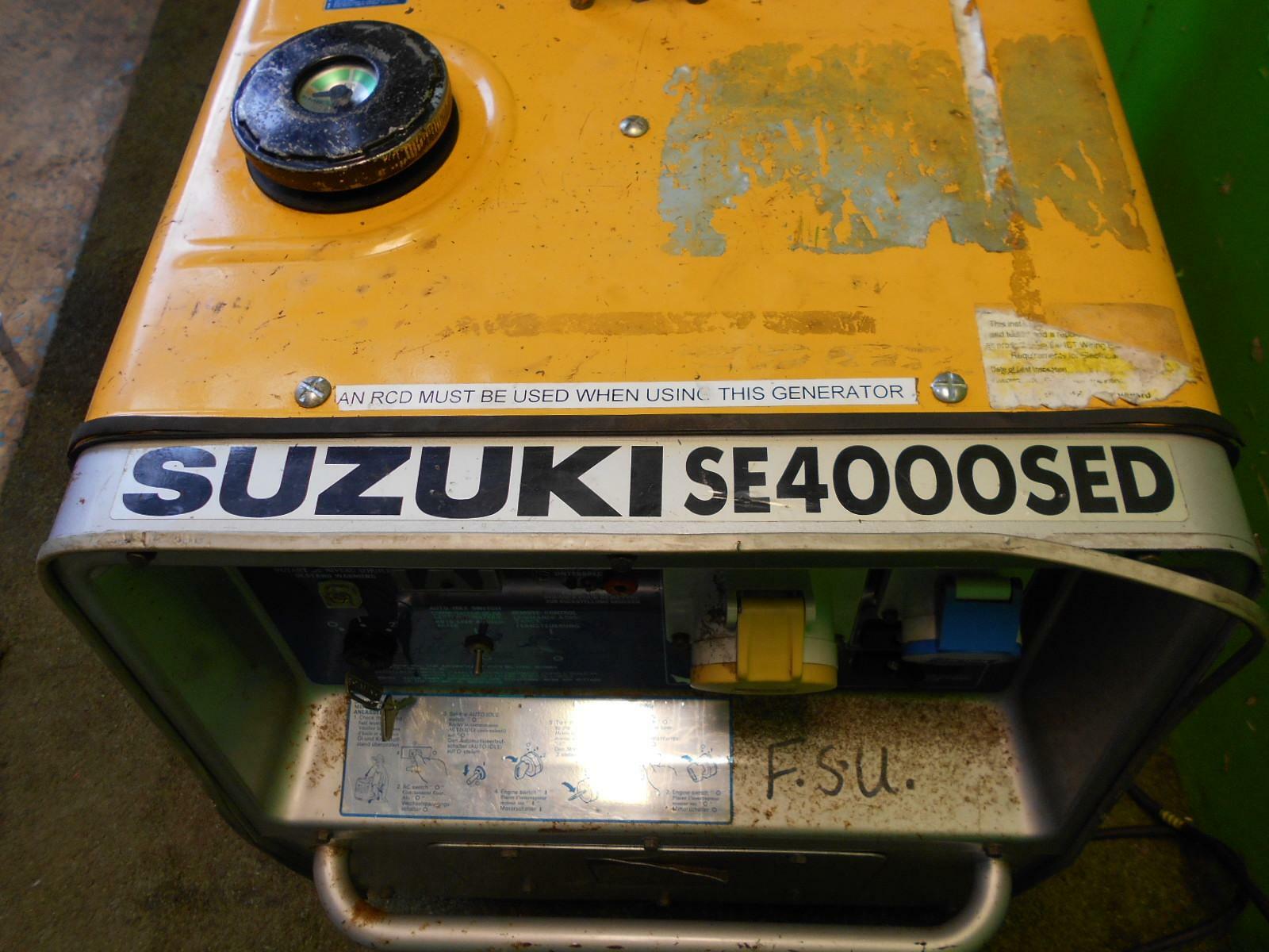 SUZUKI SE4000SED Site petrol Generator 230V 115V eBay