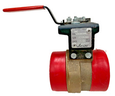 Butterfly Valve VICTAULIC Series 608N 4" Copper CTS Groove Connection, Lever Op.