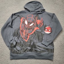 NWT Marvel Boys Size 18 Spider-man Spiderman Miles Morales Hoodie Turbulence