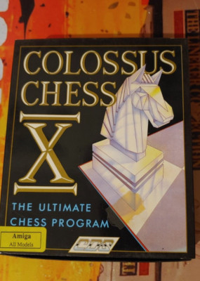Colossus Chess X (CDS 1986) Commodore Amiga (Disk, Manual, Box) working CIB