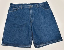 NWT Wrangler 42 x 9 Relaxed Fit Jean Shorts Blue Medium Wash 100 Cotton
